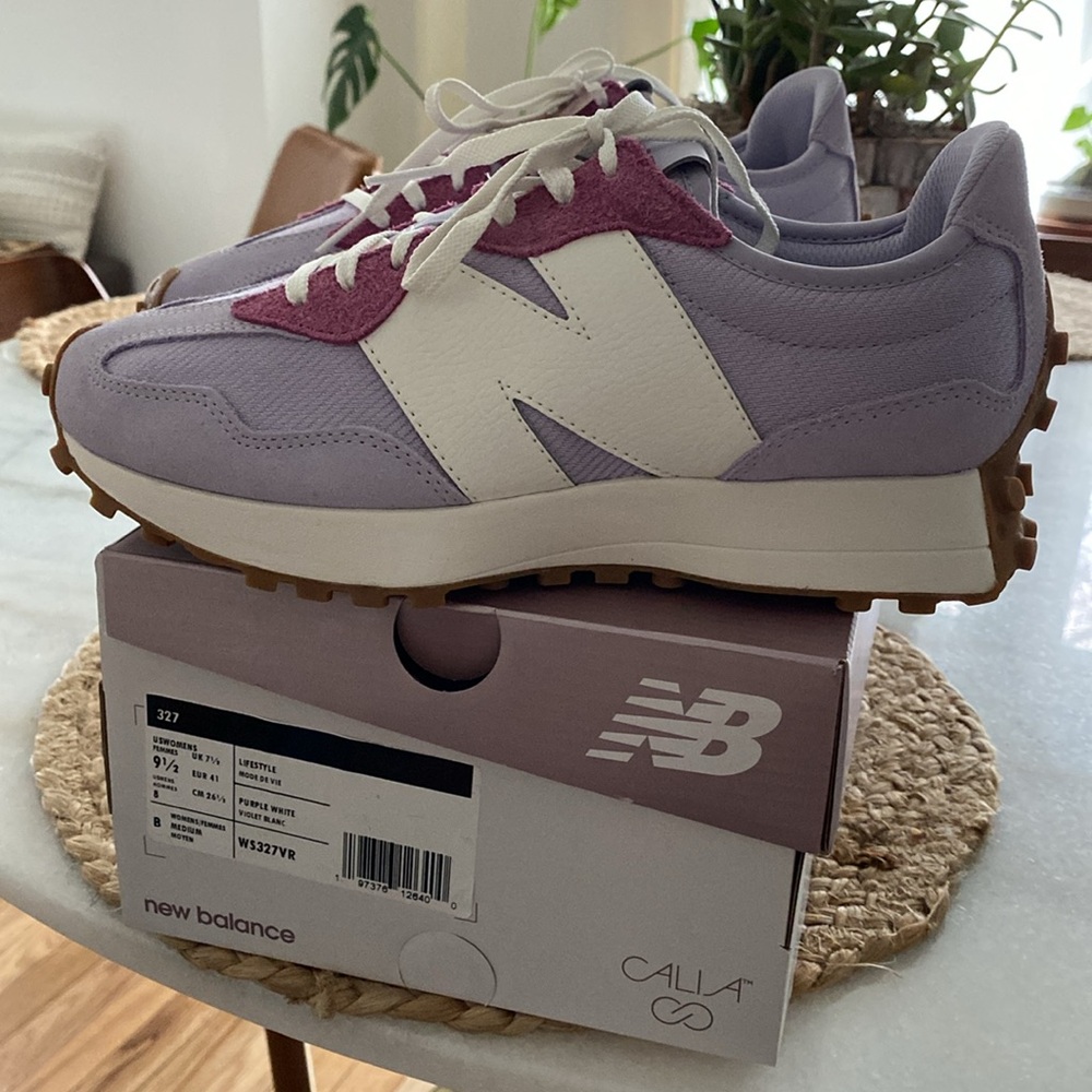 NEW - New Balance X CALIA 327 size 9.5 WS327VR - Lavender/Magenta - Picture 2 of 3